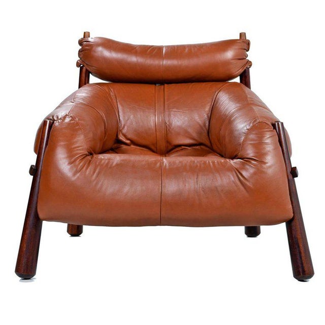 Percival Lafer Mp-81 Brazilian Rosewood & Leather Lounge Chairs and Ottoman Set For Sale - Image 11 of 13