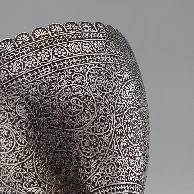 Antique 20th Century Indian Silver Shawl Wine Goblets, 1900s, Set of 2 For Sale - Image 12 of 18