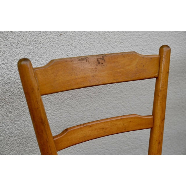 Scandinavian Style Bistro Chairs in Beech Wood from Bombenstabil, 1950s, Set of 6 For Sale - Image 12 of 15