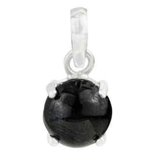 Handmade 3.95 Ct Black Star Pendant Set in 925 Sterling Silver For Sale