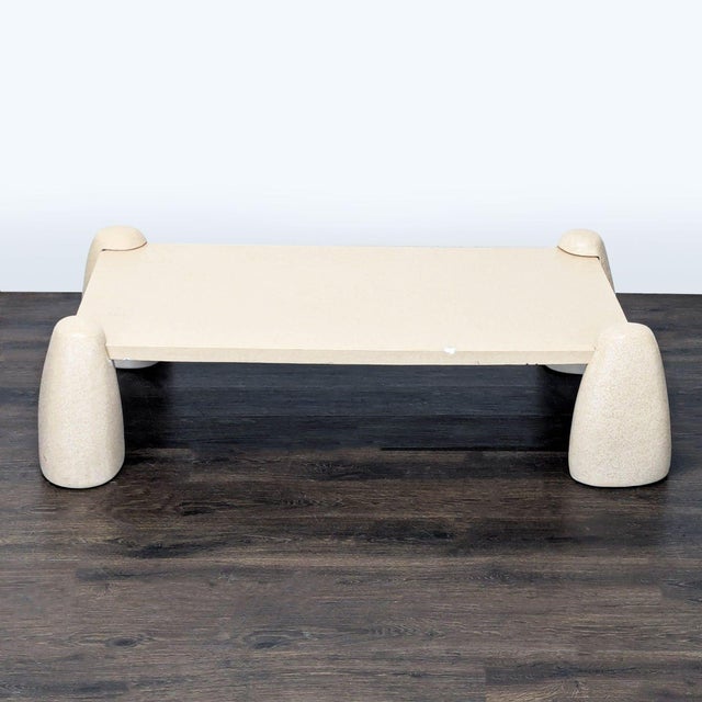 Designed by Sarah Sherman Samuel, the Quarry Coffee Table is constructed of concrete. The textural design pairs...