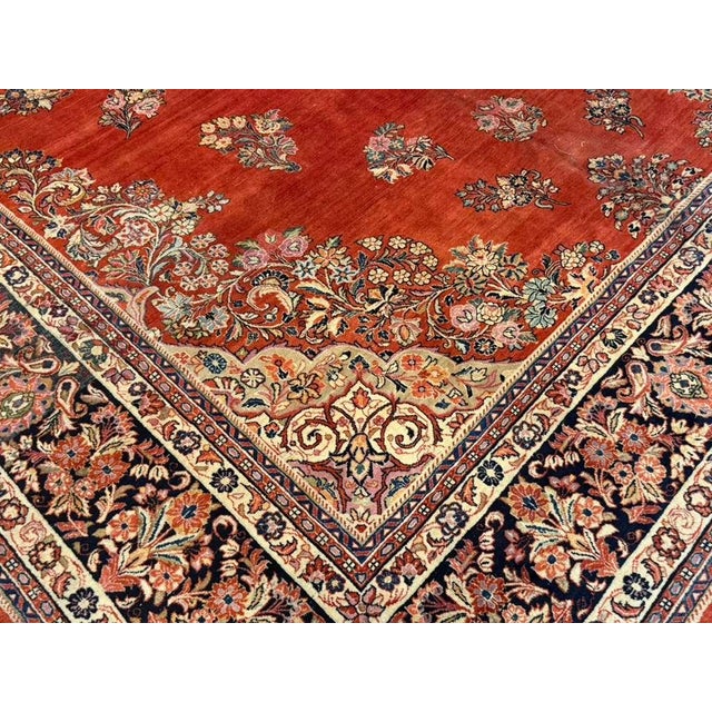 Vintage Sarouk Rug 11'3'' X 14'3'' For Sale In New York - Image 6 of 14