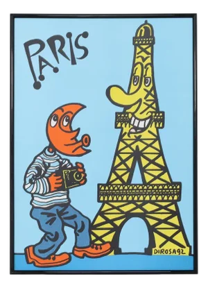 The Moon Man in Paris Poster by Hervé Di Rosa, 1992