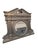 This substantial cast iron overmantel mirror is an antique reproduction of a late 19th-century English design, featuring...