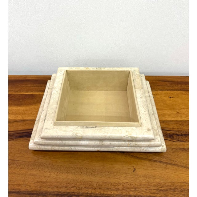 Vintage Tessellated Stone Stepped Lidded Box For Sale - Image 9 of 9