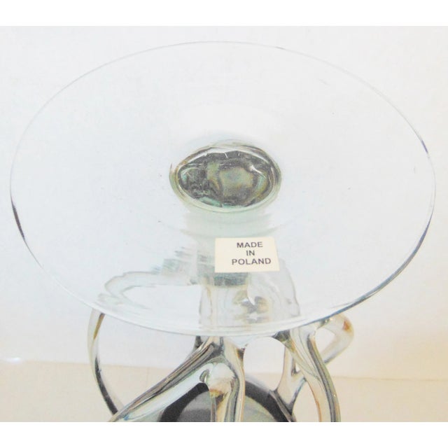 Polish Mid-Century Art Glass Vase For Sale - Image 4 of 7