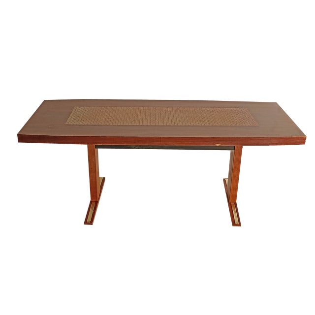 Adjustable Table with Decorative Copper Countertop For Sale