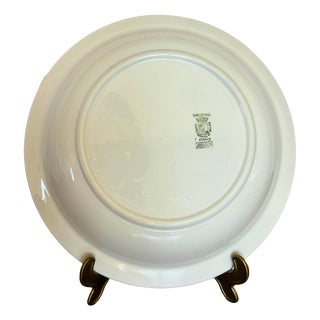 Large Antique Josselin Bowl with Red Stencil Rose Pattern from Sarreguemines, 1920 For Sale
