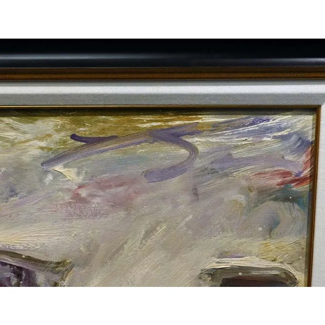 Earl Biss "The Buggy Riders on a Snowy Day" Hand Signed Original Oil Painting For Sale - Image 9 of 10