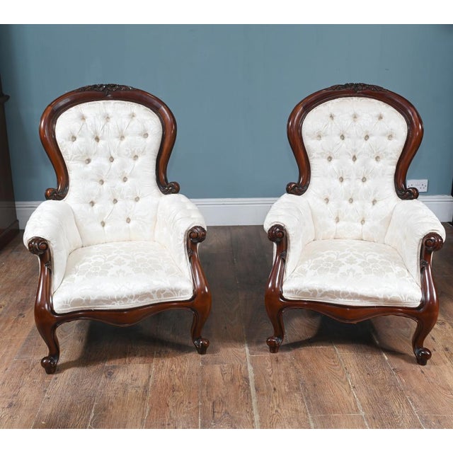Set of Victorian Parlour Chairs, 1920s For Sale - Image 10 of 10