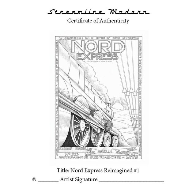 NORD EXPRESS REIMAGINED — Limited Edition Archival Giclée Print by Streamline Modern The iconic Nord Express — reimagined,...
