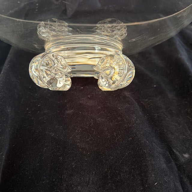 Transparent 1950s Steuben Scroll-Footed Bowl For Sale - Image 8 of 8