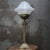 Metal Art Deco Brass and Etched Glass Table Lamp, 1920s For Sale - Image 7 of 11