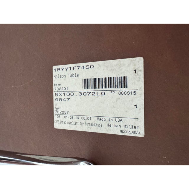 George Nelson for Herman Miller Nelson X-Leg Dining Table/Desk For Sale - Image 11 of 12