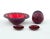 Scandinavian Red Art Glass by Monica Bratt, 1950s, Set of 4 For Sale - Image 3 of 5