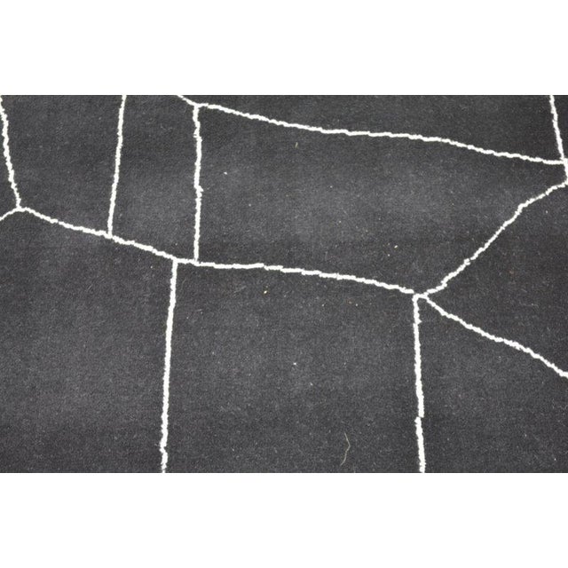 Moroccan Moroccan Hand Knotted Wool Rug,2'7"X7' For Sale - Image 3 of 4