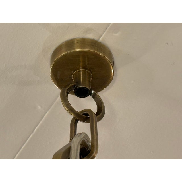 Brass Noz Nozawa for Corbett Lighting Six Light Daith Chandelier For Sale - Image 8 of 13