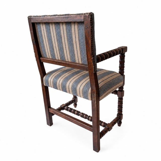 English Antique English Bobbin Turned Armchair For Sale - Image 3 of 5