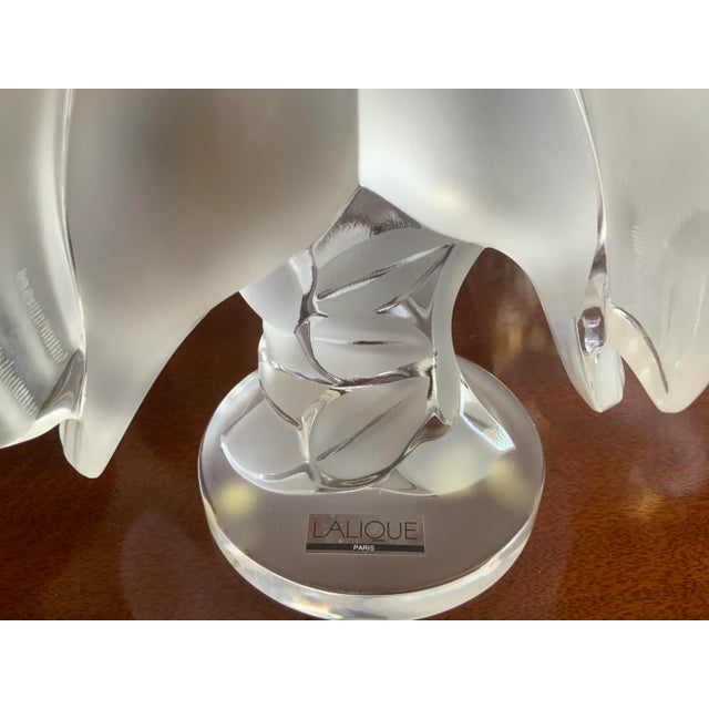 1980s 1980s Art Nouveau Lalique Crystal “Ariane” Doves Figurine For Sale - Image 5 of 5