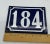 Mid 20th Century French Blue & White Enamel House Building Sign “184” For Sale - Image 10 of 12