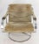 Heavy Gage Polished Stainless Steel Swivel Base Suede Upholstery Lounge Chair For Sale - Image 10 of 13