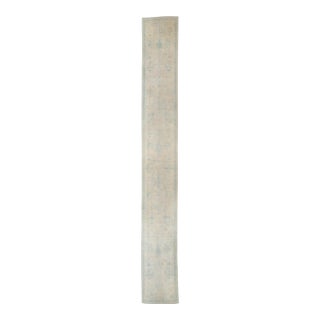 Antique Long Turkish Oushak Runner - 3'8" x 21'6" For Sale