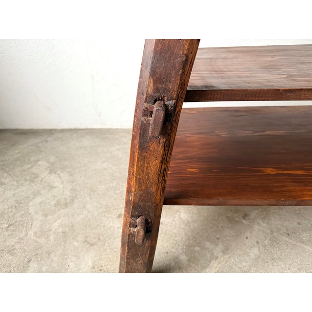 Brutalist Wood Shelf, 1950s For Sale - Image 16 of 18