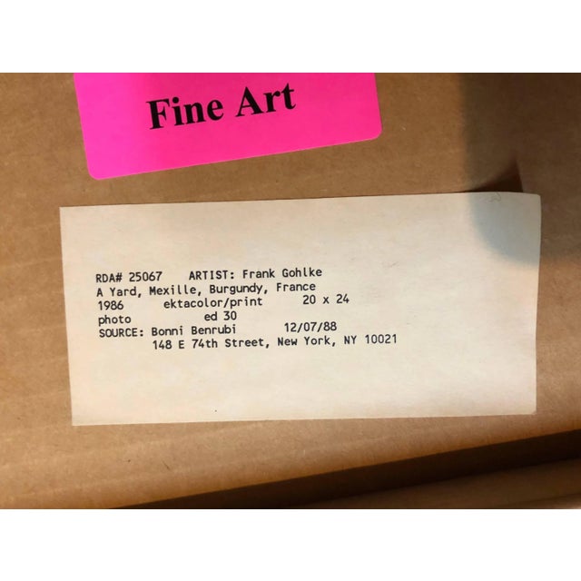 Frank Gohlke, A Yard, Mezilles Burgundy France. Field Of Flowers 1986 Vintage Color Photograph, 1986 For Sale - Image 4 of 5