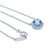 Metal Tiffany & Co. Platinum Soleste Aquamarine & Diamond Necklace 1.00ct 3.88g For Sale - Image 7 of 12