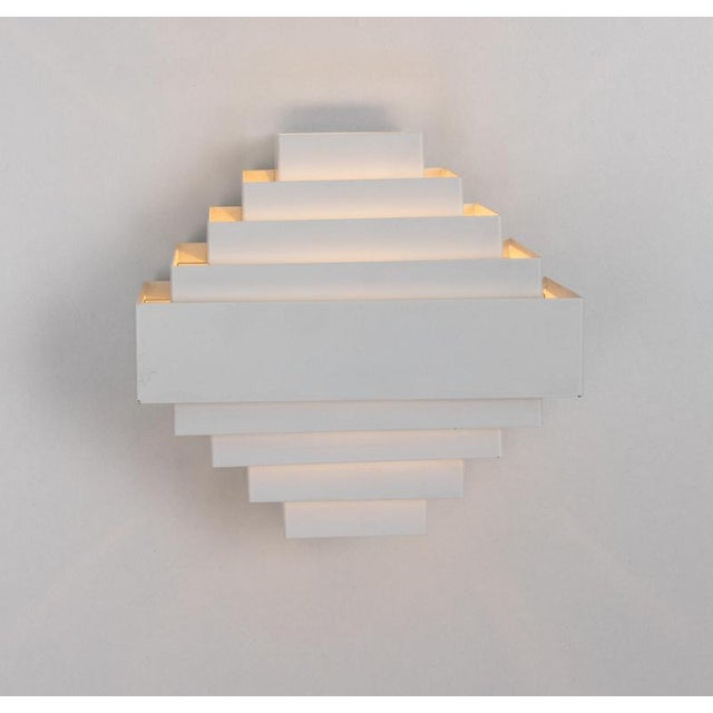 White Wall Light from Jules Wabbes, Belgium, 1970s For Sale - Image 9 of 14