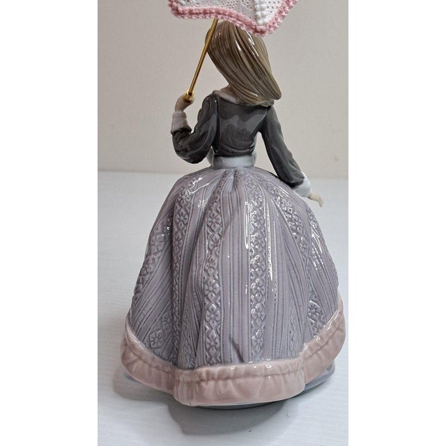 Lladro 5211 Angela W/Umbrella Porcelain Figurine Retired 1983 Mint W/Box Signed For Sale In West Palm - Image 6 of 10