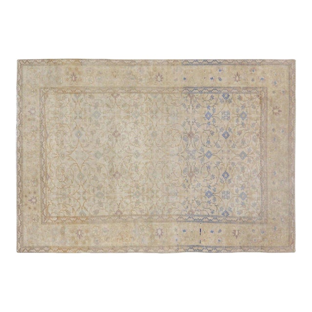 Vintage Turkish Anatolian Hand Knotted Wool Rug, 4'x5'9'' For Sale