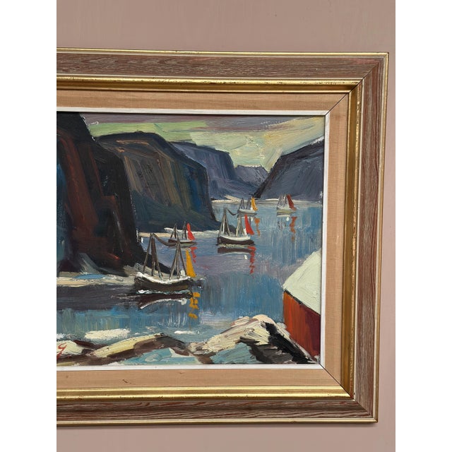 Henning, Sailing Boats, 1960s, Oil on Canvas, Framed For Sale - Image 4 of 18