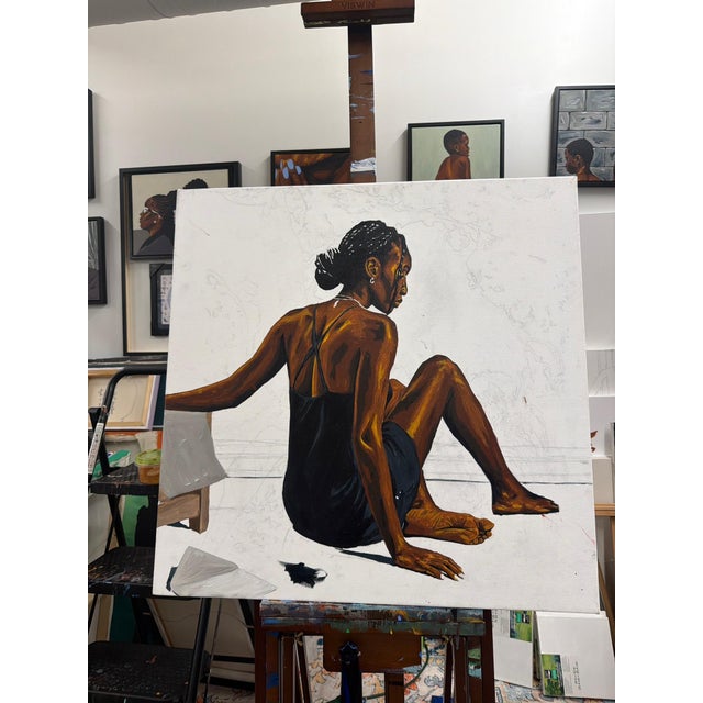 Contemporary We Regret to Inform You!, Unique, Contemporary, 21st Century Painting, Emmanuel Akolo, Acrylic on Canvas, (2026) For Sale - Image 3 of 6