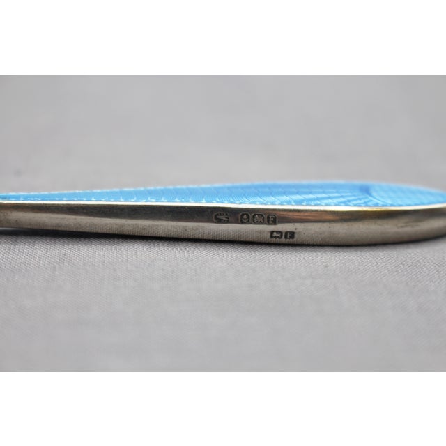 1930s 1930 Sterling Silver and Enamel Nail File and Cuticle Pusher Set For Sale - Image 5 of 7