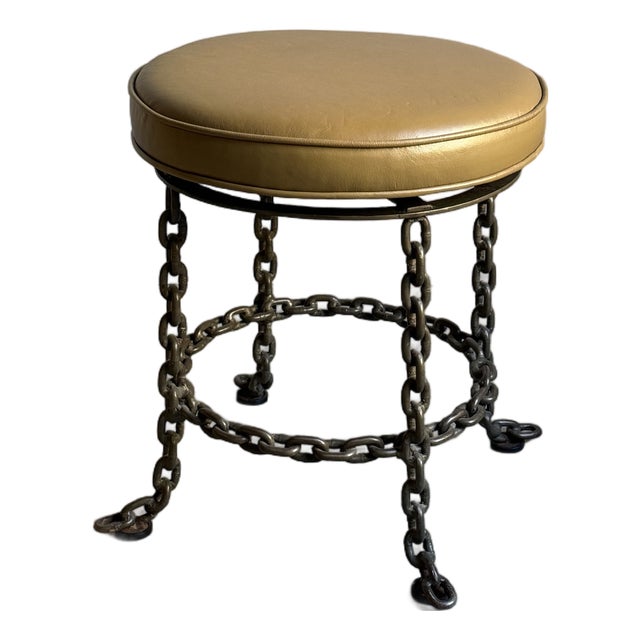 Chain-Link Swivel Stool in the Style of Franz West For Sale