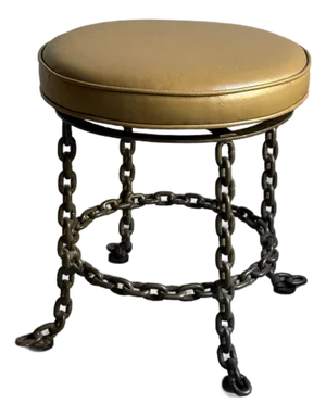 Chain-Link Swivel Stool in the Style of Franz West
