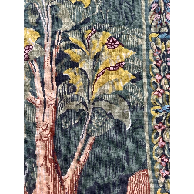 Vintage French Aubusson Style Needlepoint Tapestry, 1950s For Sale - Image 12 of 18