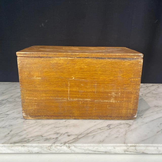 Antique box from France - large, decorative, faux painted! "Vermicelle Gros", or large vermicelli - will add interest and...