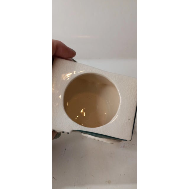 Ceramic 1950s Instant Coffee Green Stove Canister Figural Oven Ceramic Lego Japan For Sale - Image 7 of 12