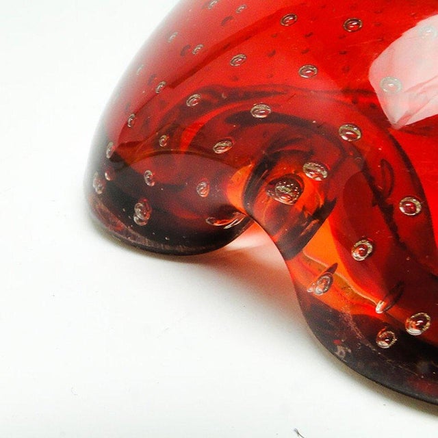 Sommerso Murano Glass Bowl by G. Ferro, Italy, 1950s For Sale - Image 4 of 9