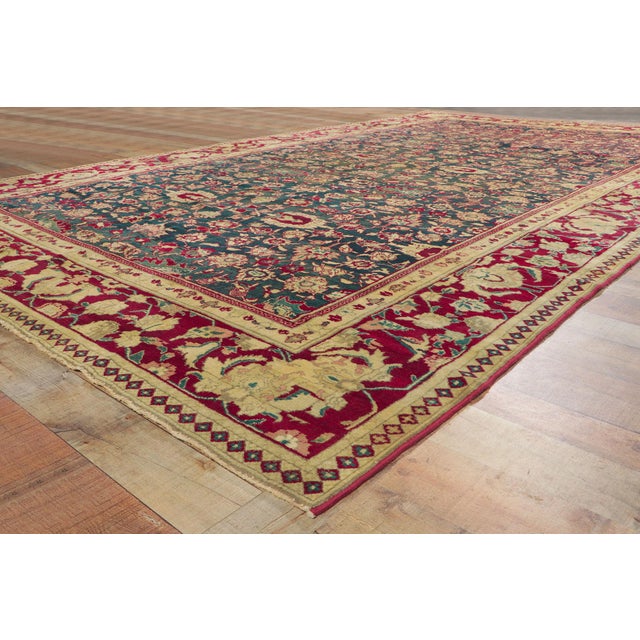 Antique Indian Agra Rug, 08’10 X 14’08 For Sale - Image 10 of 12