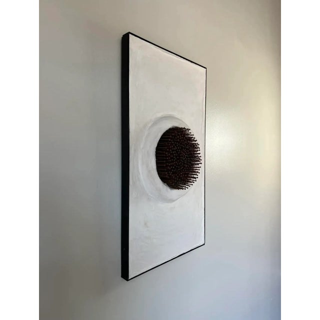 Modern Modern " Convergence of Order and Chaos" Mixed-Media Wall Sculpture For Sale - Image 3 of 11