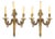Neoclassical 3-Branch Gilt Bronze Sconces, Pair For Sale