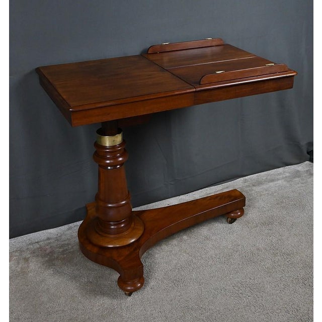 Victorian Mahogany Reading Table, England, Mid-19th Century For Sale - Image 4 of 18