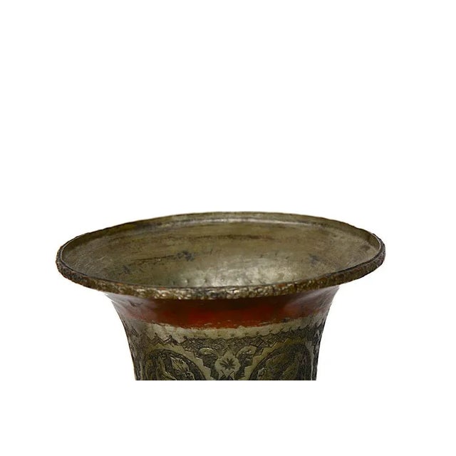 Copper Vase with Engraving, 1940s For Sale - Image 9 of 12