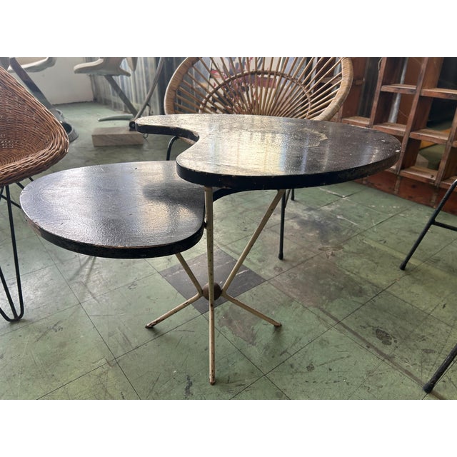 1950s Free-Form Metal and Wood Coffee Table from the 1950s For Sale - Image 5 of 8