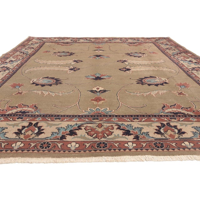 Art Nouveau Late 20th Century Vintage Persian Mahal Rug - 08'05 x 12'00 For Sale - Image 3 of 9