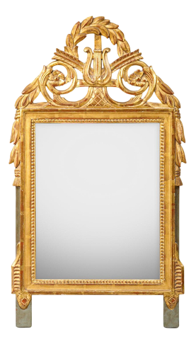 Louis XVI Marriage Mirror with Harp Crest