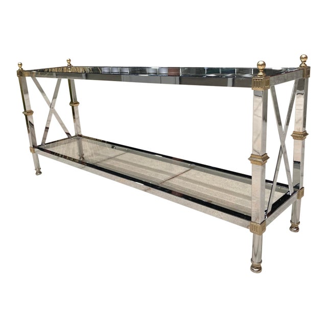Mid-Century Modern Mastercraft Tiered Console For Sale - Image 3 of 13